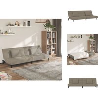 Vidaxl - Schlafsofa 2-Sitzer mit 2 Kissen Hellgrau Samt - Samtsofa - Schlafsofa - Gästebett - Wohnzimmersofa - Couch Vidaxl - Schlafsofa 2-Sitzer mit 2 Kissen Hellgrau Samt - Samtsofa - Schlafsofa - Gästebett - Wohnzimmersofa - Couch von VIDAXL