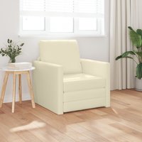 Schlafsofa 2-in-1 Creme 74x77x81 cm Kunstleder Vidaxl von VIDAXL