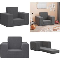 Vidaxl - Schlafsofa für Kinder Anthrazit Weicher Plüsch von VIDAXL