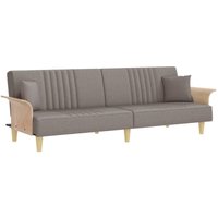 Schlafsofa mit Armlehnen Taupe Stoff Vidaxl von VIDAXL