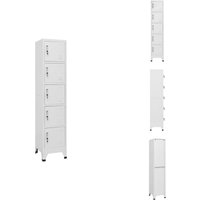 Vidaxl - Schließfachschrank Hellgrau 38x40x180 cm Stahl - Metallschrank - Schliessfachschrank - Bürobedarf - Aufbewahrungsbox - Garderobe Vidaxl - Schließfachschrank Hellgrau 38x40x180 cm Stahl - Metallschrank - Schliessfachschrank - Bürobedarf - Aufbewahrungsbox - Garderobe von VIDAXL