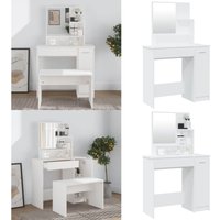 Vidaxl - Schminktisch mit Spiegel Weiß 86,5x35x136 cm - Schminktisch - Kosmetikschrank - Badezimmermöbel - Spiegelkommode - Weiße Kommode - Home & Vidaxl - Schminktisch mit Spiegel Weiß 86,5x35x136 cm - Schminktisch - Kosmetikschrank - Badezimmermöbel - Spiegelkommode - Weiße Kommode - Home & von VIDAXL