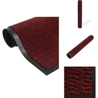 Schmutzfangmatte Rechteckig Getuftet 40x60 cm Rot - Teppich - Fussmatte - Eingangsbereich - Schmutzfänger - Rutschfest von VIDAXL