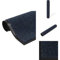 Schmutzfangmatte Rechteckig Getuftet 60x90 cm Blau - Schmutzfangmatte - Eingangsmatte - Türklinke - Treppenmatte - Badezimmermatte von VIDAXL
