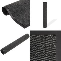 Schmutzfangmatte Rechteckig Getuftet 90x150 cm Anthrazit - Schmutzfangmatte - Eingangsmatte - Türmatte - Treppenmatte - Anthrazit - Home & Living von VIDAXL
