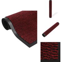 Schmutzfangmatte Rechteckig Getuftet 90x150 cm Rot - Schmutzfangmatte - Eingangsmatte - Türmatte - Fußmatte - pvc Matten von VIDAXL