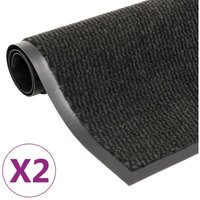 Schmutzfangmatten 2 Stk. Rechteckig Getuftet 90x150cm Schwarz - Vidaxl von VIDAXL