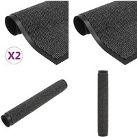 Vidaxl - Schmutzfangmatten 2Stk. Rechteckig Getuftet 120x180cm Anthrazit - Schmutzfangmatte - Eingangsmatte - Flurmatte - Treppenmatte - Anthrazit von VIDAXL