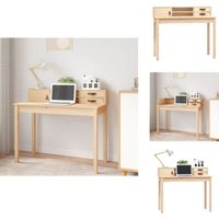 Schreibtisch 110x50x93 cm Massivholz Kiefer - Kiefernholz Schreibtisch - Bürotisch - Home Office Tisch - Schreibtisch Massiv - Kleiner Schreibtisch von VIDAXL