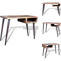Schreibtisch Altholz mit Eisenbeinen - Vintage Schreibtisch - Altholz Schreibtisch - Retro Schreibtisch - Schreibtisch Antik Stil - Handgefertigter von VIDAXL
