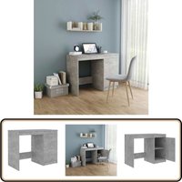 Vidaxl - Schreibtisch Betongrau 100x50x76 cm Holzwerkstoff - Moderner Schreibtisch - Holzwerkstoff Schreibtisch - Bürotisch Grau - Schreibtisch Mit von VIDAXL