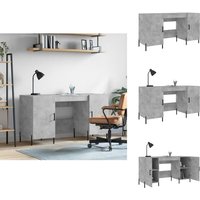 Vidaxl - Schreibtisch Betongrau 140x50x75 cm Holzwerkstoff - Bürostuhl - Schreibtisch - Home Office - Arbeitsplatzgestaltung - Industriedesign von VIDAXL
