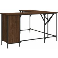 Vidaxl - Schreibtisch Braun Eichen-Optik 141x141x75 cm Holzwerkstoff von VIDAXL