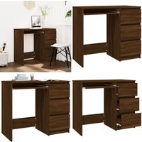 Vidaxl - Schreibtisch Braun Eichen-Optik 90x45x76 cm Holzwerkstoff - Bürotisch - Schreibtisch - Eiche Optik - Holzwerkstoff - Schreibtisch Braun von VIDAXL