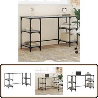 Schreibtisch Grau Sonoma 140x50x75 cm Metall Holzwerkstoff - Schreibtisch - Grau Sonoma - Holzwerkstoff - Metall - Home Office von VIDAXL
