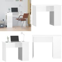 Vidaxl - Schreibtisch Hochglanz-Weiß 100x55x75 cm Holzwerkstoff - Schreibtisch - Bürotisch - Home Office - Holzwerkstoff - Weißer Schreibtisch - Home von VIDAXL