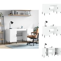 Vidaxl - Schreibtisch Hochglanz-Weiß 140x50x75 cm Holzwerkstoff - Bürostuhl - Schreibtisch - Home Office - Arbeitsplatzgestaltung - Holzwerkstoffmöbel von VIDAXL
