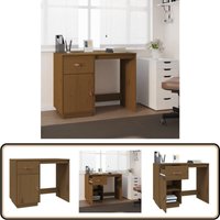 Vidaxl - Schreibtisch Honigbraun 95x50x75cm Massivholz Kiefer - Holz Schreibtisch - Kiefernholz Schreibtisch - Büro Tisch - Home Office Schreibtisch von VIDAXL
