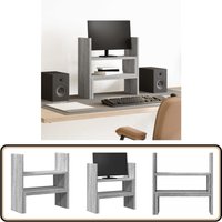 Vidaxl - Schreibtisch-Organizer Verstellbar Grau Sonoma 40x17x41 cm von VIDAXL