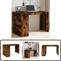 Schreibtisch Räuchereiche 123,5x73,5x75 cm Holzwerkstoff - Bürostuhl - Schreibtisch - Home Office - Arbeitsplatz - Laptoptisch von VIDAXL