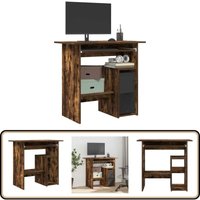 Vidaxl - Schreibtisch Räuchereiche 80x45x74 cm Holzwerkstoff - Holz Schreibtisch - Bürotisch - Schreibtisch Modern - Schreibtisch Braun - Home Office von VIDAXL