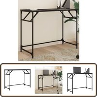Vidaxl - Schreibtisch Schwarz 100x45x76 cm Holzwerkstoff und Stahl - Schreibtisch - Home Office - Arbeitsplatz - Kleiner Schreibtisch - Schwarzer von VIDAXL
