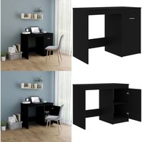 Vidaxl - Schreibtisch Schwarz 100x50x76 cm Holzwerkstoff - Schwarzer Schreibtisch - Schreibtisch Aus Holzwerkstoff - Moderner Schreibtisch von VIDAXL