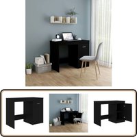 Vidaxl - Schreibtisch Schwarz 100x50x76 cm Holzwerkstoff - Schwarzer Schreibtisch - Schreibtisch Aus Holzwerkstoff - Moderner Schreibtisch Vidaxl - Schreibtisch Schwarz 100x50x76 cm Holzwerkstoff - Schwarzer Schreibtisch - Schreibtisch Aus Holzwerkstoff - Moderner Schreibtisch von VIDAXL