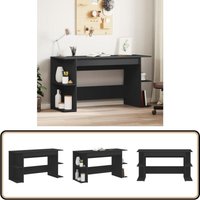 Schreibtisch Schwarz 140x50x75 cm Holzwerkstoff - Schreibtisch - Holzwerkstoff - Schwarz - Home Office - Bürostuhl von VIDAXL