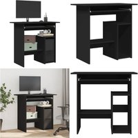 Vidaxl - Schreibtisch Schwarz 80x45x74 cm Holzwerkstoff - Schwarzer Schreibtisch - Schreibtisch Schwarz - Holzwerkstoff Schreibtisch - Moderner von VIDAXL