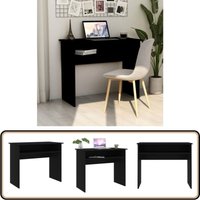 Vidaxl - Schreibtisch Schwarz 90x50x74 cm Holzwerkstoff - Schwarzer Schreibtisch - Schreibtisch Schwarz - Moderner Schreibtisch - Kleiner von VIDAXL