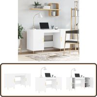Vidaxl - Schreibtisch Weiß 140x50x75 cm Holzwerkstoff - Schreibtisch - Bürotisch - Home Office - Weißer Schreibtisch - Holzwerkstoff Tisch Vidaxl - Schreibtisch Weiß 140x50x75 cm Holzwerkstoff - Schreibtisch - Bürotisch - Home Office - Weißer Schreibtisch - Holzwerkstoff Tisch von VIDAXL