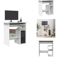 Vidaxl - Schreibtisch Weiß 80x45x74 cm Holzwerkstoff - Schreibtisch - Weißer Schreibtisch - Holzwerkstoff Schreibtisch - Home Office Schreibtisch von VIDAXL