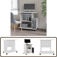 Schreibtisch Weiß 80x50x75 cm Holzwerkstoff - Schreibtisch - Laptoptisch - pc Tisch - Home Office - Weißes Möbelstück Schreibtisch Weiß 80x50x75 cm Holzwerkstoff - Schreibtisch - Laptoptisch - pc Tisch - Home Office - Weißes Möbelstück von VIDAXL