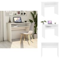 Vidaxl - Schreibtisch Weiß 90x50x74 cm Holzwerkstoff - Moderner Schreibtisch - Weißer Schreibtisch - Holzwerkstoff Schreibtisch - Kleiner Vidaxl - Schreibtisch Weiß 90x50x74 cm Holzwerkstoff - Moderner Schreibtisch - Weißer Schreibtisch - Holzwerkstoff Schreibtisch - Kleiner von VIDAXL