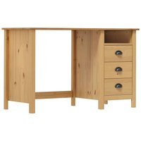 Bonnevie - Computertisch,Schreibtisch Hill mit 3 Schubladen 120×50×74 cm Kiefernholz vidaXL von BONNEVIE