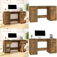 Vidaxl - Schreibtisch mit Beistellschrank Räuchereiche Holzwerkstoff - Bürostuhl - Schreibtisch - Home Office - Arbeitsplatzgestaltung von VIDAXL