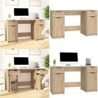 Vidaxl - Schreibtisch mit Beistellschrank Sonoma-Eiche Holzwerkstoff - Bürostuhl - Schreibtisch - Home Office - Holzwerkstoffmöbel - Moderner von VIDAXL