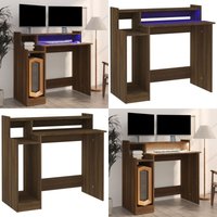 Vidaxl - Schreibtisch mit LEDs Braun Eiche-Optik 97x45x90 Holzwerkstoff - Bürostuhl - Schreibtischlampe - Home Office - Arbeitsplatzgestaltung Vidaxl - Schreibtisch mit LEDs Braun Eiche-Optik 97x45x90 Holzwerkstoff - Bürostuhl - Schreibtischlampe - Home Office - Arbeitsplatzgestaltung von VIDAXL