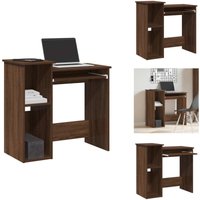 Schreibtisch mit Regal Braun Eichen-Optik 84x40x78 cm - Schreibtisch - Schreibtische - Bürotisch - Computertisch von VIDAXL
