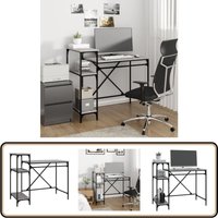 Vidaxl - Schreibtisch mit Regal Grau Sonoma 105x50x90 cm Holzwerkstoff - Industrielles Design - Schreibtisch Grau - Holzwerkstoff Schreibtisch Vidaxl - Schreibtisch mit Regal Grau Sonoma 105x50x90 cm Holzwerkstoff - Industrielles Design - Schreibtisch Grau - Holzwerkstoff Schreibtisch von VIDAXL