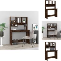 Vidaxl - Schreibtisch mit Regal Räuchereiche 102x45x148 cm Holzwerkstoff - Bürostuhl - Schreibtisch - Home Office - Arbeitsplatzgestaltung von VIDAXL