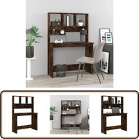 Vidaxl - Schreibtisch mit Regal Räuchereiche 102x45x148 cm Holzwerkstoff - Bürostuhl - Schreibtisch - Home Office - Arbeitsplatzgestaltung Vidaxl - Schreibtisch mit Regal Räuchereiche 102x45x148 cm Holzwerkstoff - Bürostuhl - Schreibtisch - Home Office - Arbeitsplatzgestaltung von VIDAXL
