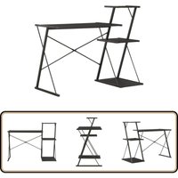 Vidaxl - Schreibtisch mit Regal Schwarz 116×50×93 cm - Bürostuhl - Schreibtisch Schwarz - Computertisch - Home Office - Arbeitszimmer Vidaxl - Schreibtisch mit Regal Schwarz 116×50×93 cm - Bürostuhl - Schreibtisch Schwarz - Computertisch - Home Office - Arbeitszimmer von VIDAXL