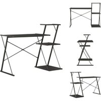 Schreibtisch mit Regal Schwarz 116×50×93 cm - Bürostuhl - Schreibtisch Schwarz - Computertisch - Home Office - Arbeitszimmer Schreibtisch mit Regal Schwarz 116×50×93 cm - Bürostuhl - Schreibtisch Schwarz - Computertisch - Home Office - Arbeitszimmer von VIDAXL