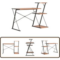 Vidaxl - Schreibtisch mit Regal Schwarz und Braun 116×50×93 cm - Bürostuhl - Schreibtisch - Home Office - Computerarbeitsplatz - Arbeitszimmer Vidaxl - Schreibtisch mit Regal Schwarz und Braun 116×50×93 cm - Bürostuhl - Schreibtisch - Home Office - Computerarbeitsplatz - Arbeitszimmer von VIDAXL