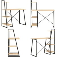 Schreibtisch mit Regaleinheit Schwarz und Eiche 102×50×117 cm - Bürostuhl - Schreibtisch - Home Office - Computerarbeitsplatz - Regal - Home & Living Schreibtisch mit Regaleinheit Schwarz und Eiche 102×50×117 cm - Bürostuhl - Schreibtisch - Home Office - Computerarbeitsplatz - Regal - Home & Living von VIDAXL
