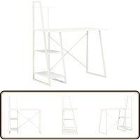 Schreibtisch mit Regaleinheit Weiß 102×50×117 cm - Bürostuhl - Schreibtisch - Home Office - Computerarbeitsplatz - Arbeitszimmer von VIDAXL