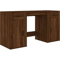 Schreibtisch mit Stauraum Braun Eichen-Optik Holzwerkstoff Vidaxl von VIDAXL
