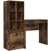 Schreibtisch mit Stauraum mit Regal 2 pcs Geräucherte Eiche Vidaxl von VIDAXL